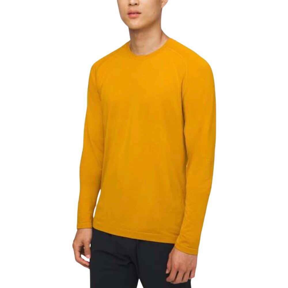 Lululemon Metal Vent Tech 2.0 Long Sleeve Shirt Mens XL Mustard Gold Running
